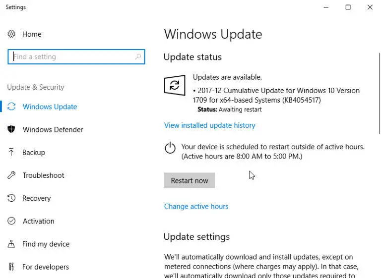 Download KB4457142 Cumulative Update For Windows 10 Version 1709 September 2018 KB4054517 for Windows 10 version 1709 download and installation