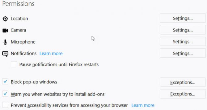 Firefox new privacy option Firefox new privacy option