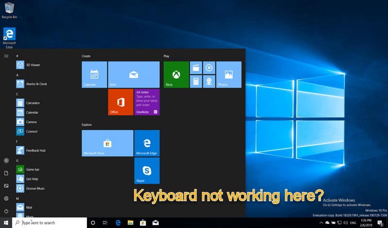 Fix Keyboard Not Working on MS Edge, Start Menu, Cortana, Lock Screen and Skype keyboard not working in start menu skype solution