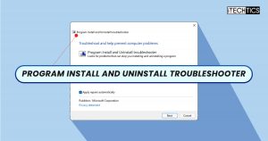 Program Install and Uninstall Troubleshooter