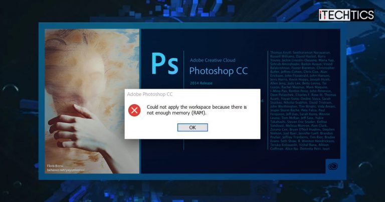 Fix Not enough RAM in Photoshop