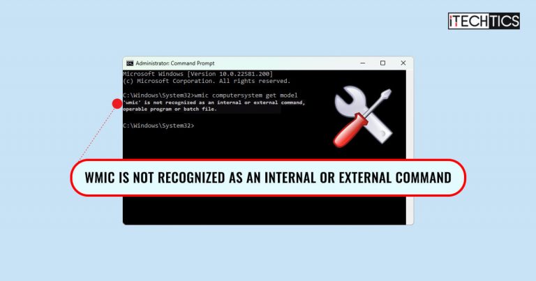WMIC is not recognized as an internal or external command